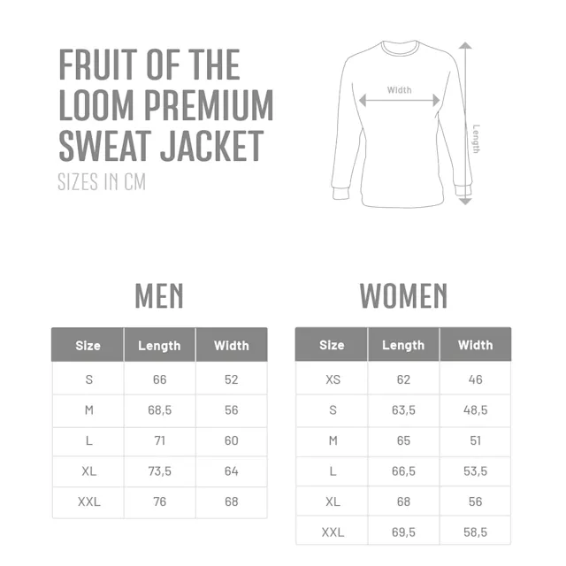 Sweaters Fruit of the Loom Premium Zipped, foto 11