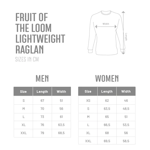 Sweaters Fruit of the Loom Lightweight Raglan, foto 9
