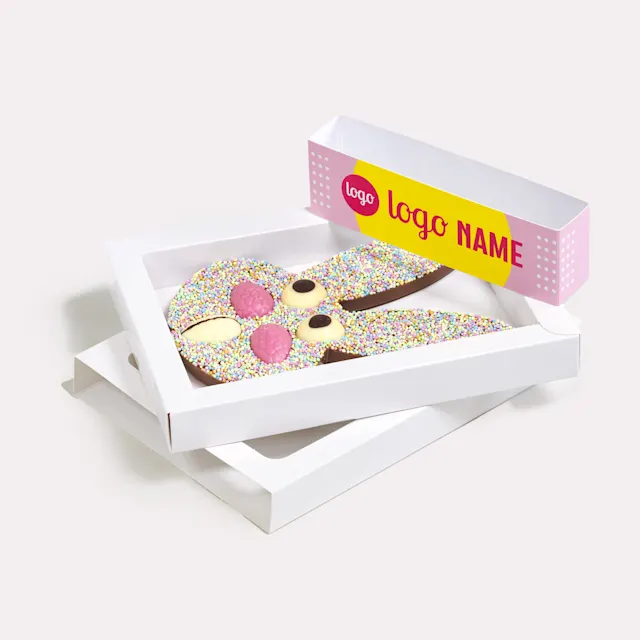 Chocolade paashazen met sleeve