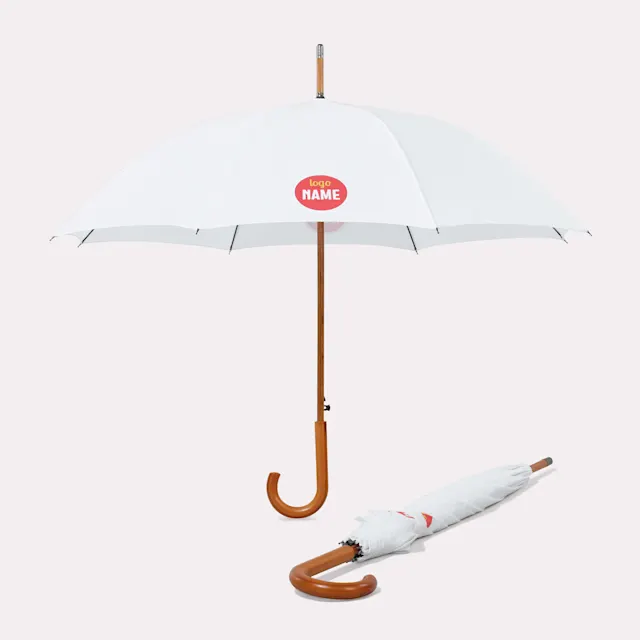 Paraplu's Falcone Compact automatisch windproof houten haak 102 cm, foto 2