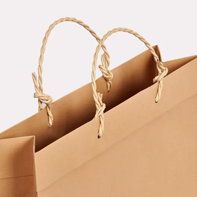 Papieren tassen luxe - gerecycled met papieren koorden, foto 4