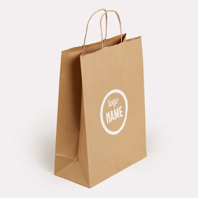 Sacs en papier avec cordon torsadé - sérigraphie, photo 10