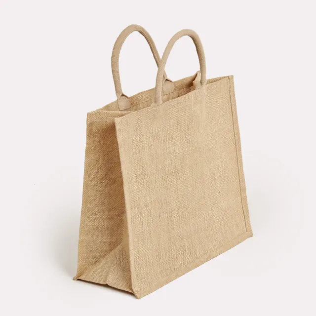 Sacs en jute avec poche avant en canvas, photo 2