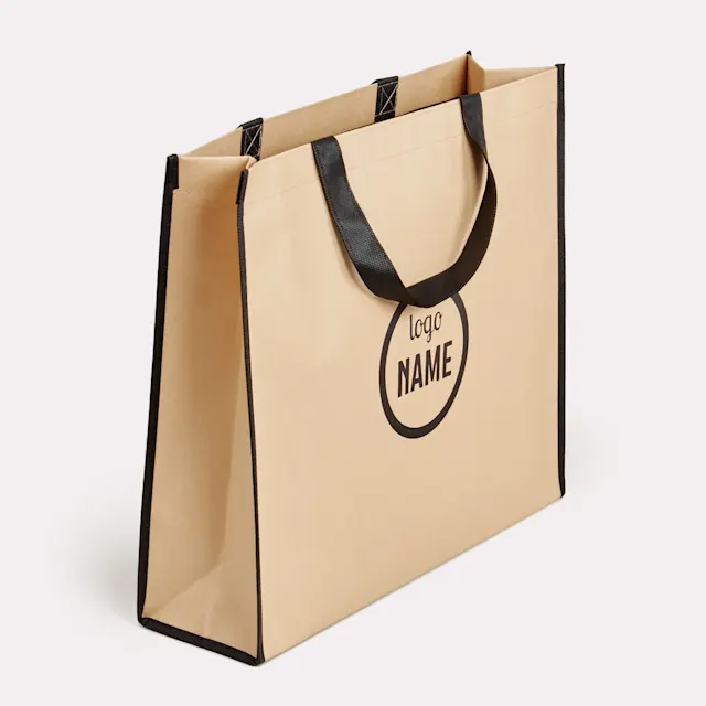 Sacs shopping non tissé avec kraft brun, photo 6