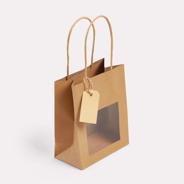 Sacs en papier luxe avec fenêtre, photo 7