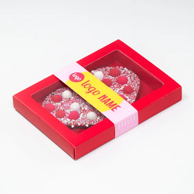 Cœurs en chocolat avec manchon