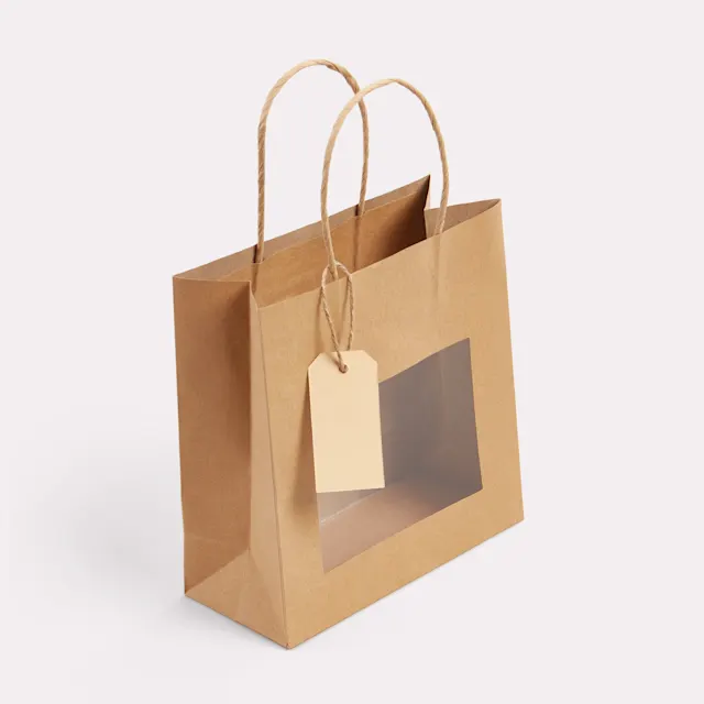 Sacs en papier luxe avec fenêtre, photo 11
