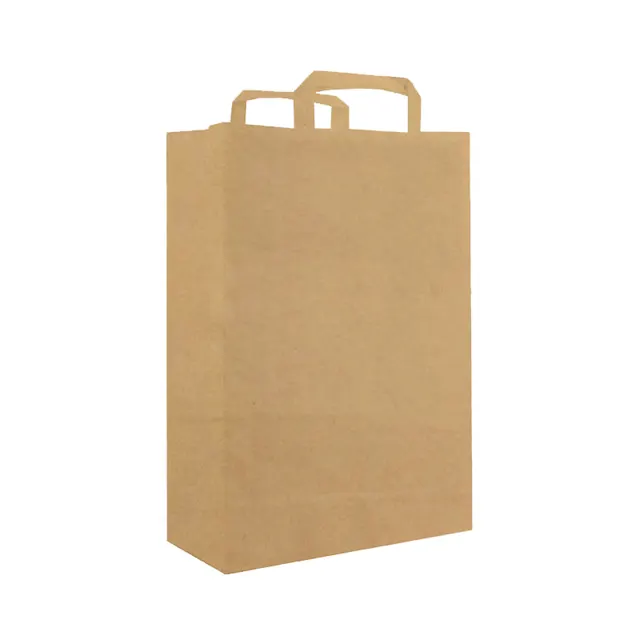 Sacs en papier avec cordon torsadé - Digital, Type de sac : Kraft