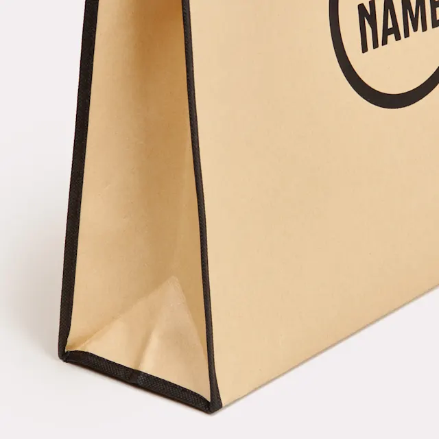 Sacs shopping non tissé avec kraft brun, photo 3